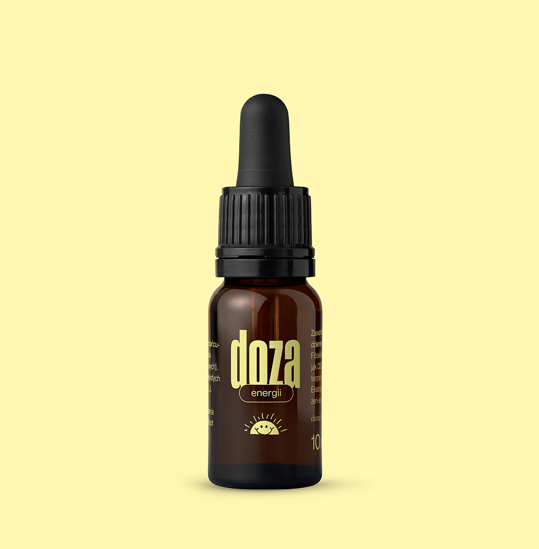 Doza energii Kropelki 500 mg CBD + żeń-szeń 🌞