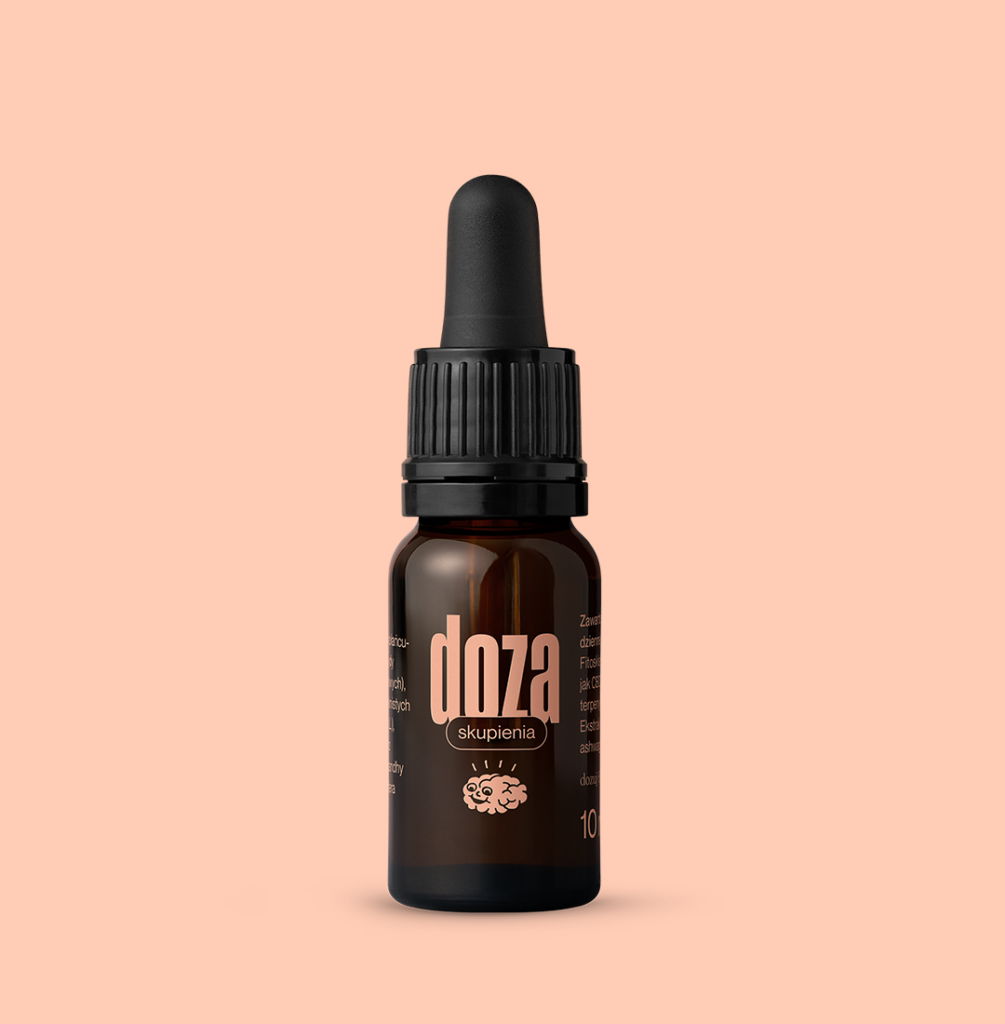 Doza skupienia Kropelki 700 mg CBD + ashwagandha 🧠