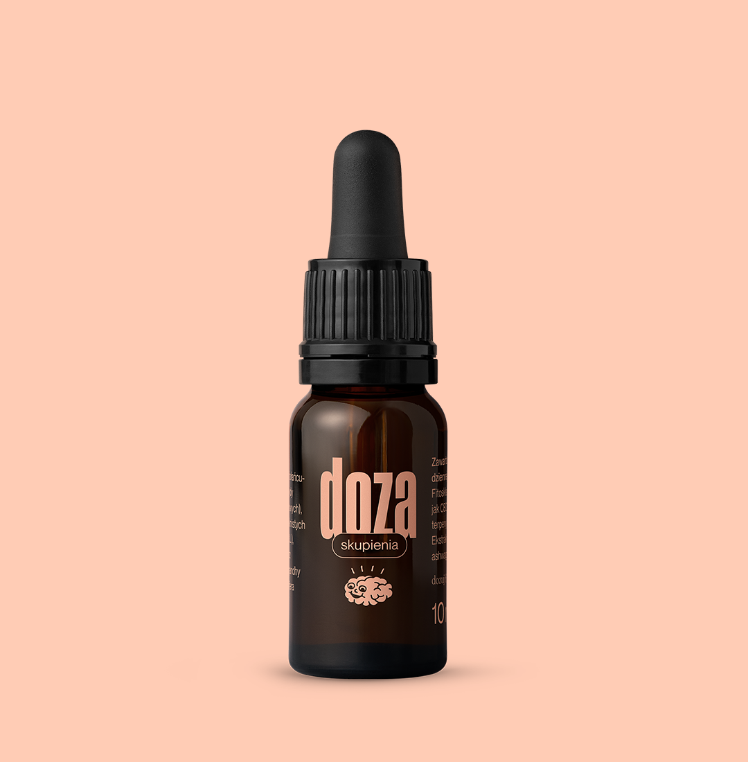 Doza skupienia Kropelki 700 mg CBD + ashwagandha 🧠