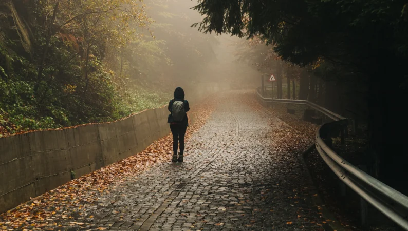 Spacer w jesiennym lesie jako naturalny sposób na złagodzenie objawów zimowej chandry
